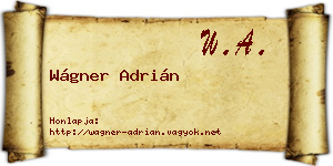 Wágner Adrián névjegykártya